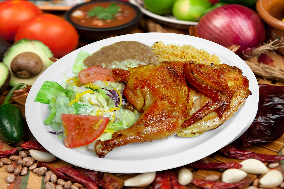 Medio pollo asado