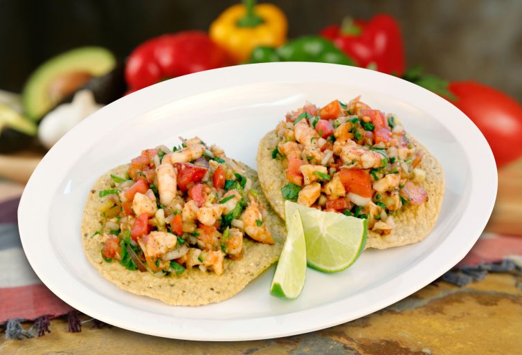 tostada de ceviche